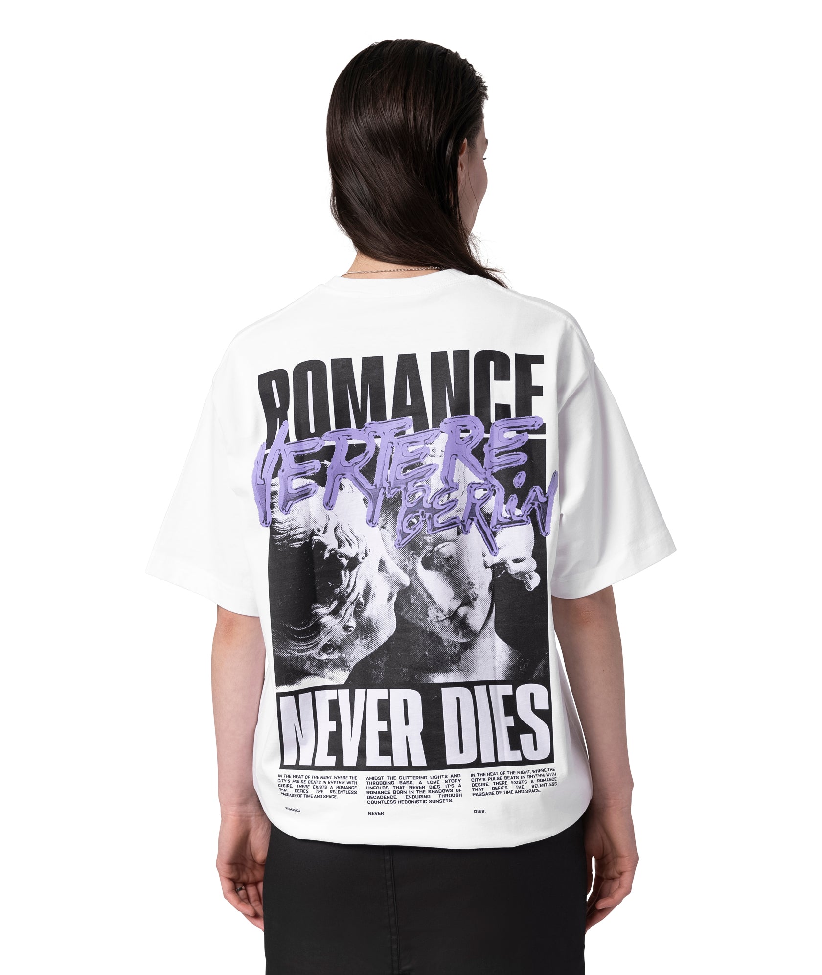 ROMANCE NEVER DIES T-SHIRT - WHITE