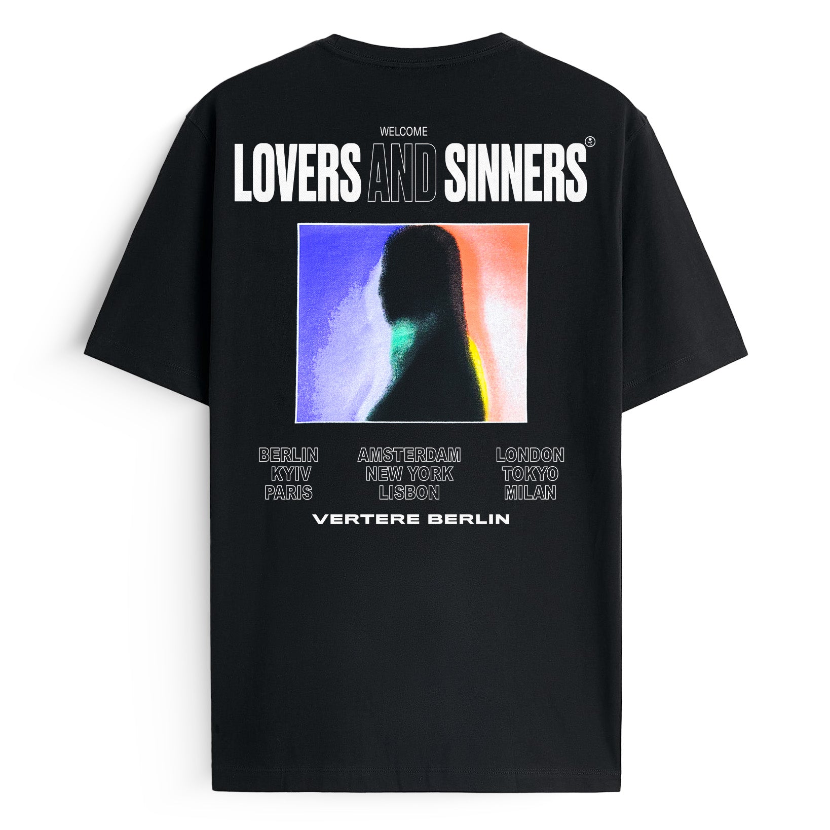 LOVERS AND SINNERS T-SHIRT - BLACK