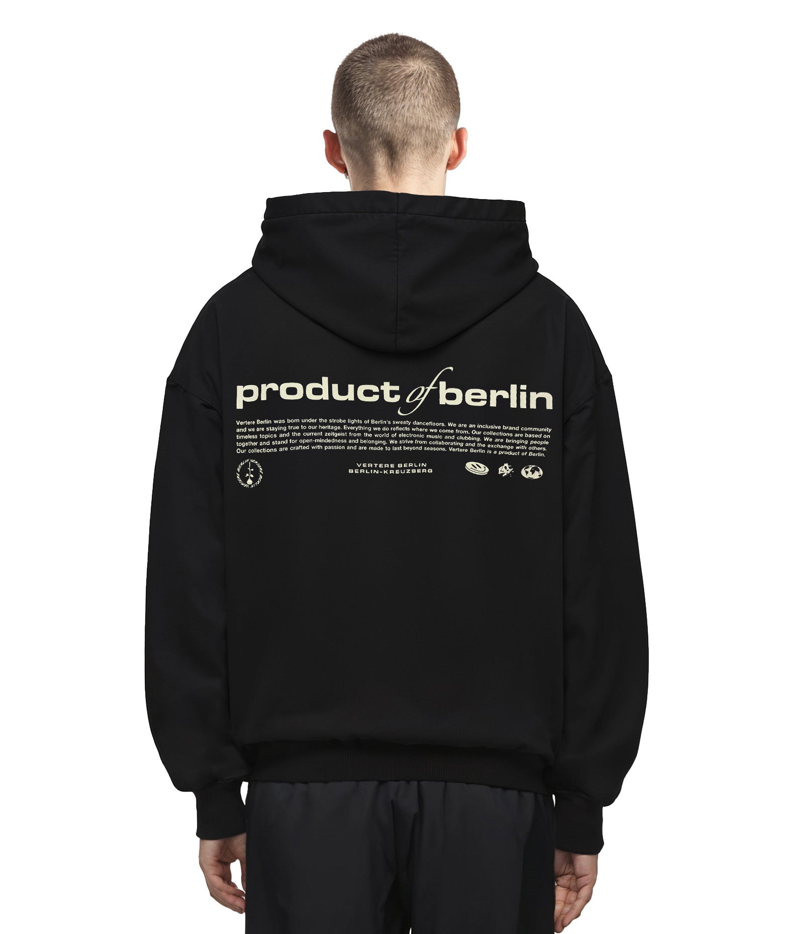 PRODUCT OF BERLIN HOODIE - BLACK