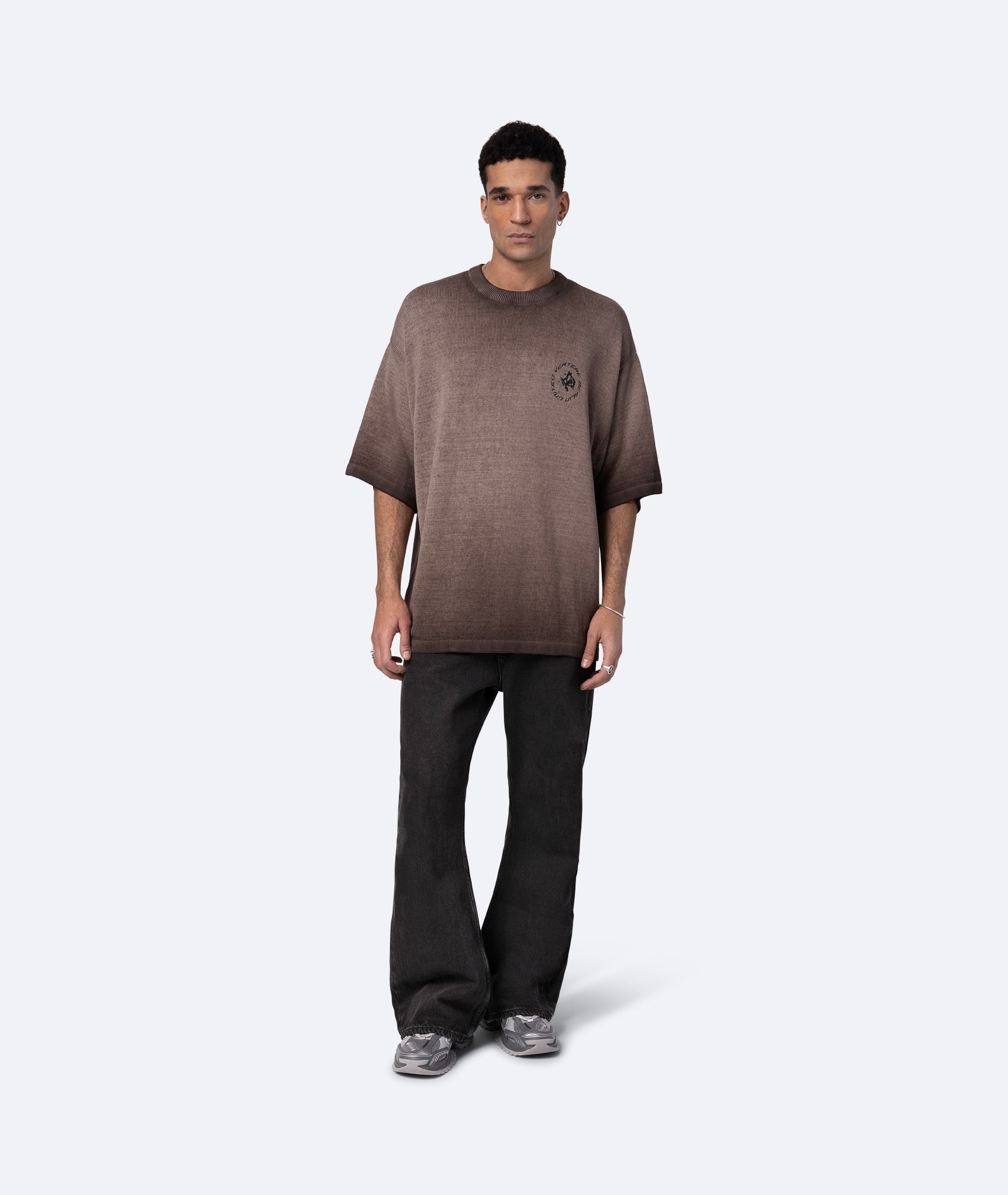 CIRCLE KNIT T-SHIRT - WASHED OLIVE