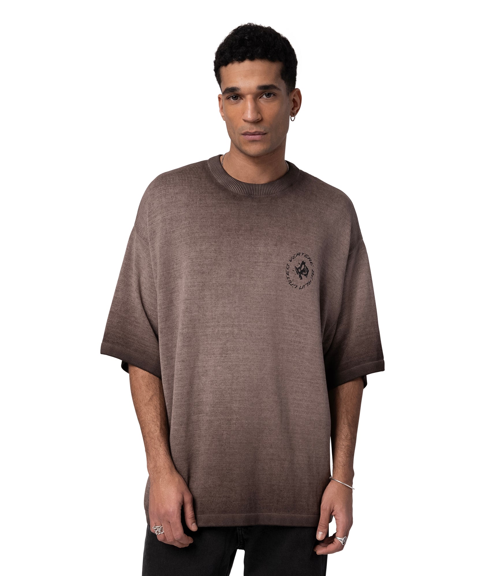 CIRCLE KNIT T-SHIRT - WASHED OLIVE