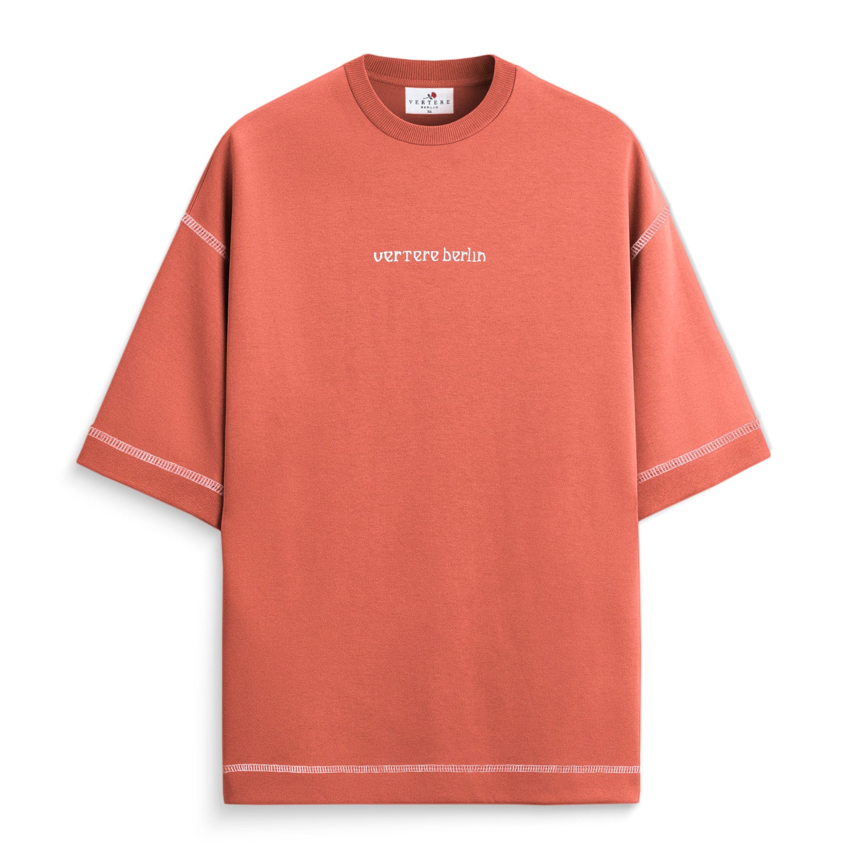 PEACHED ULTRA HEAVY OVERSIZE T-SHIRT - VINTAGE RED