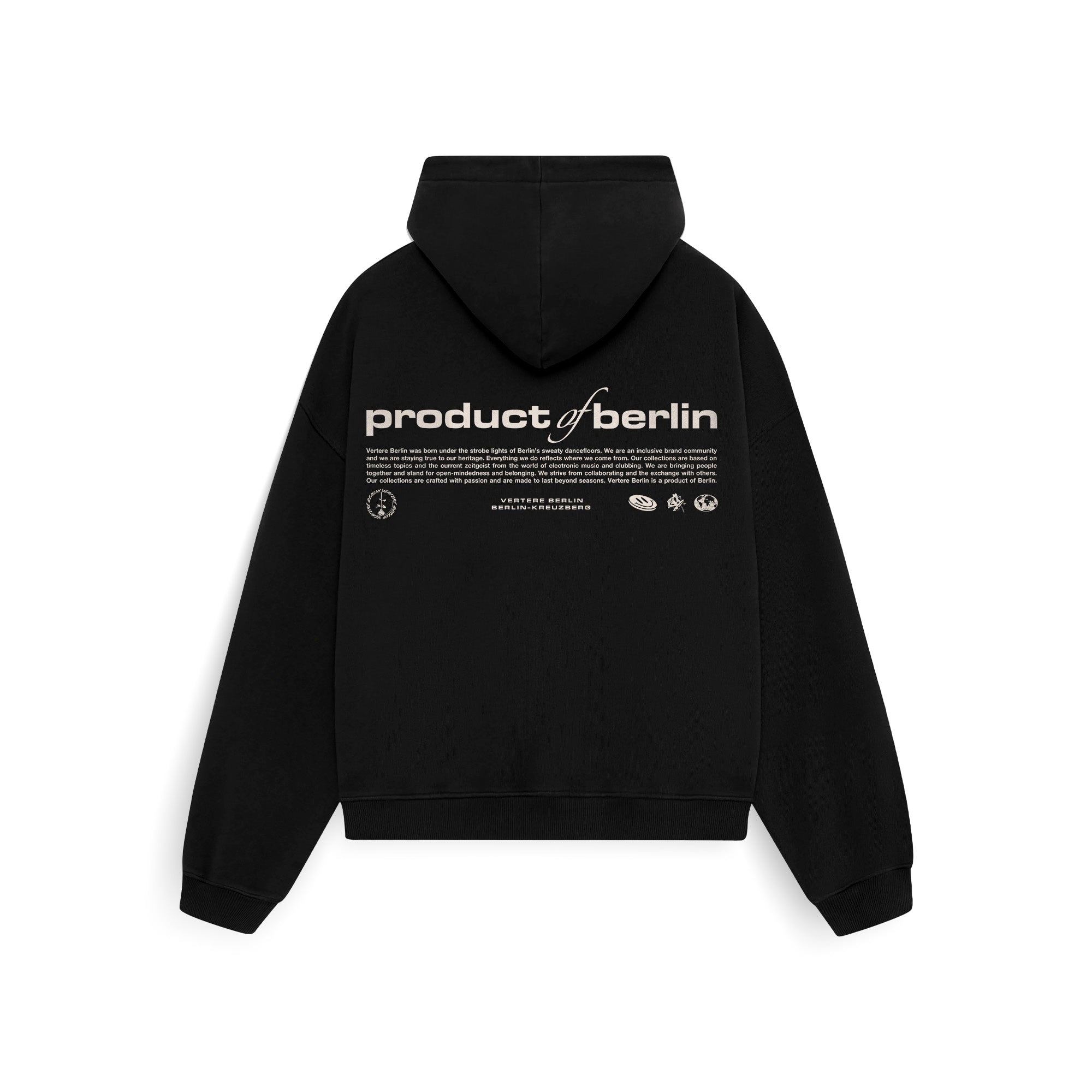 PRODUCT OF BERLIN HOODIE - BLACK