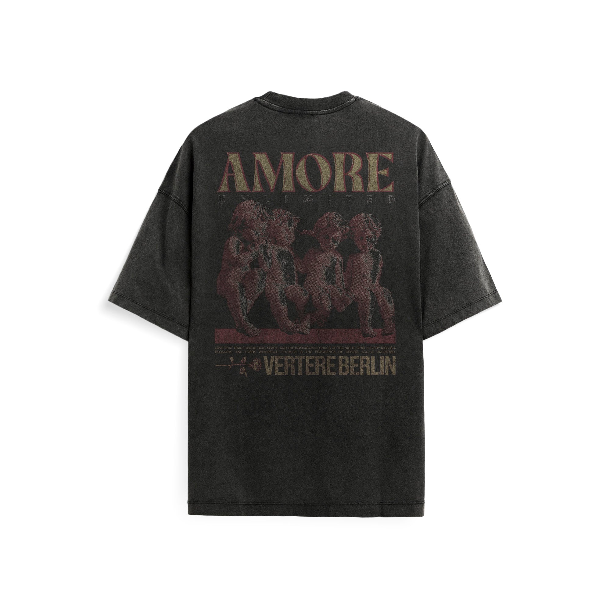 AMORE UNLTD. T-SHIRT - WASHED BLACK