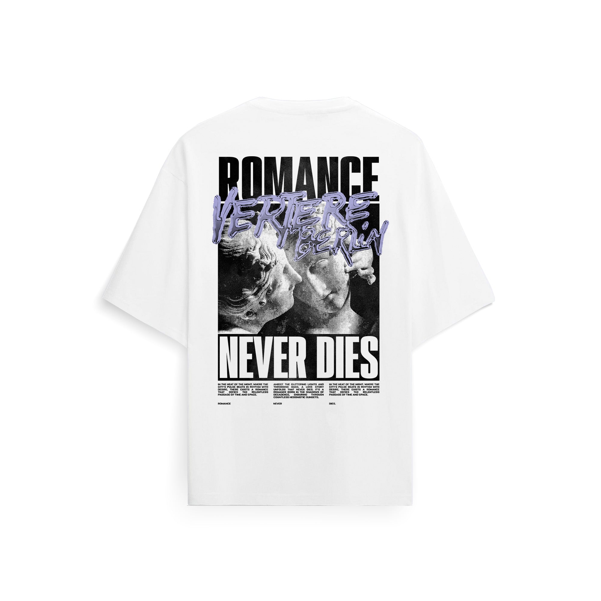 ROMANCE NEVER DIES T-SHIRT - WHITE