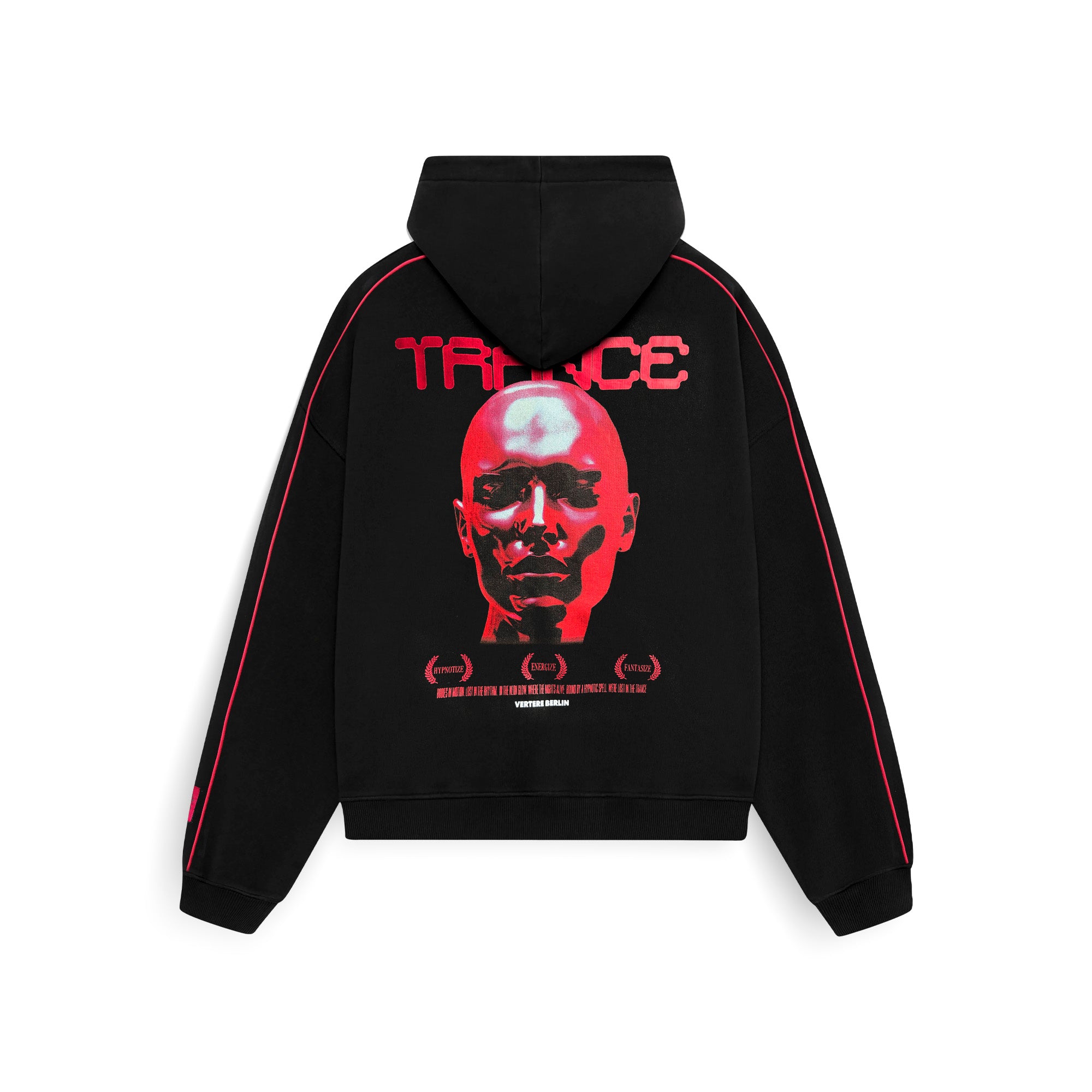 TRANCE ZIP HOODIE - BLACK