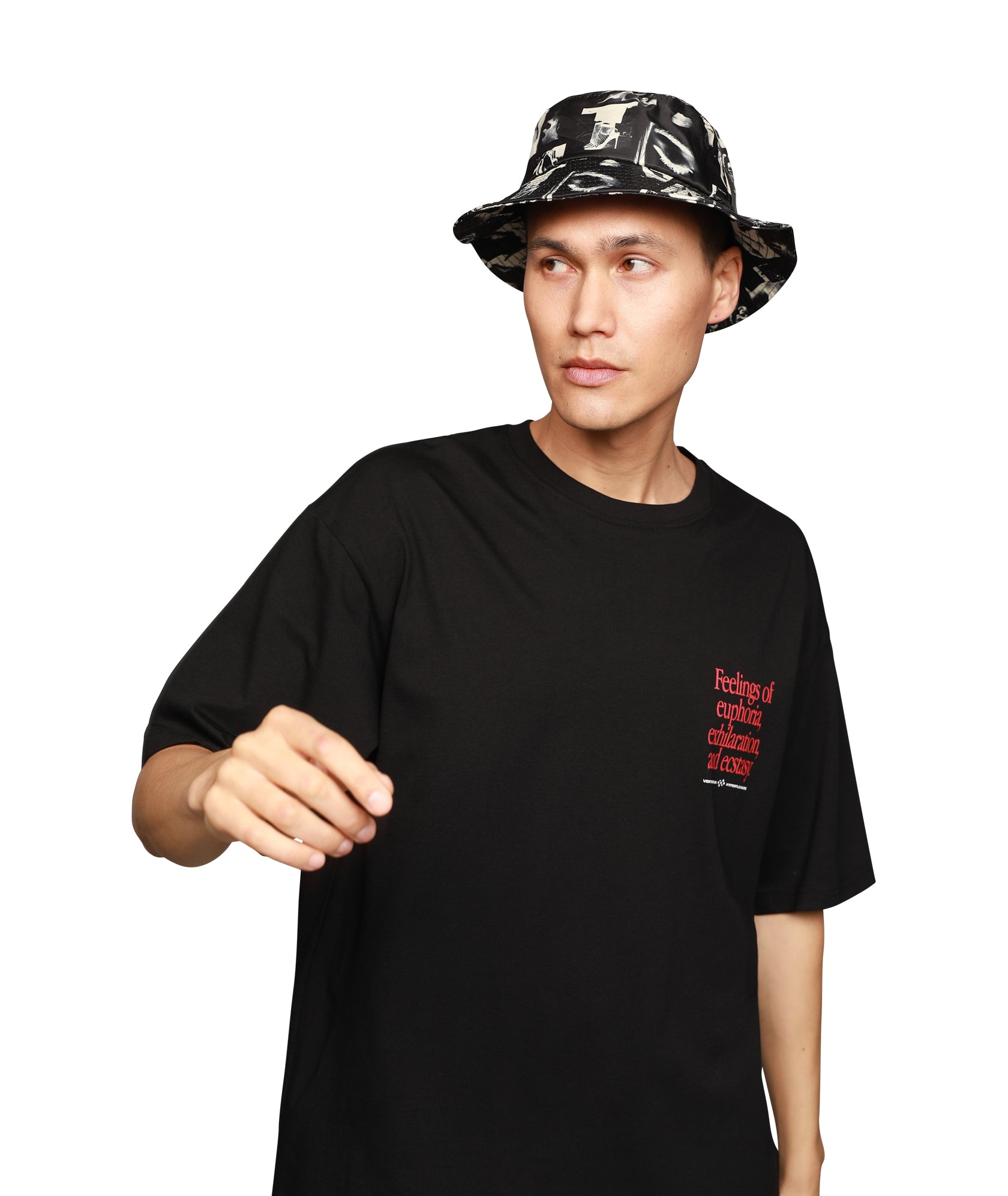 SNIPPET BUCKET HAT - BLACK