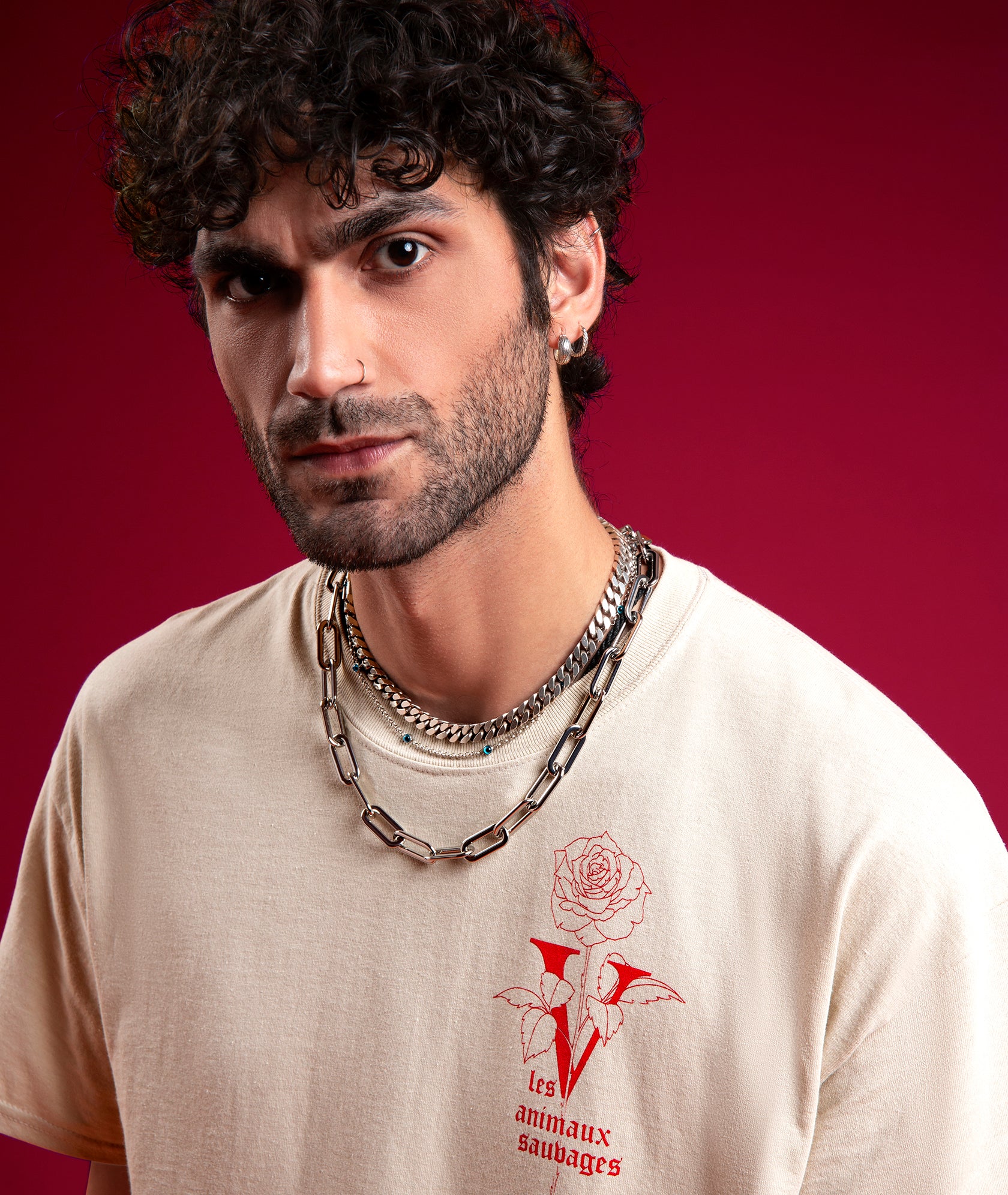 ANIMAUX SAUVAGES OUROBOROS T-SHIRT - SAND