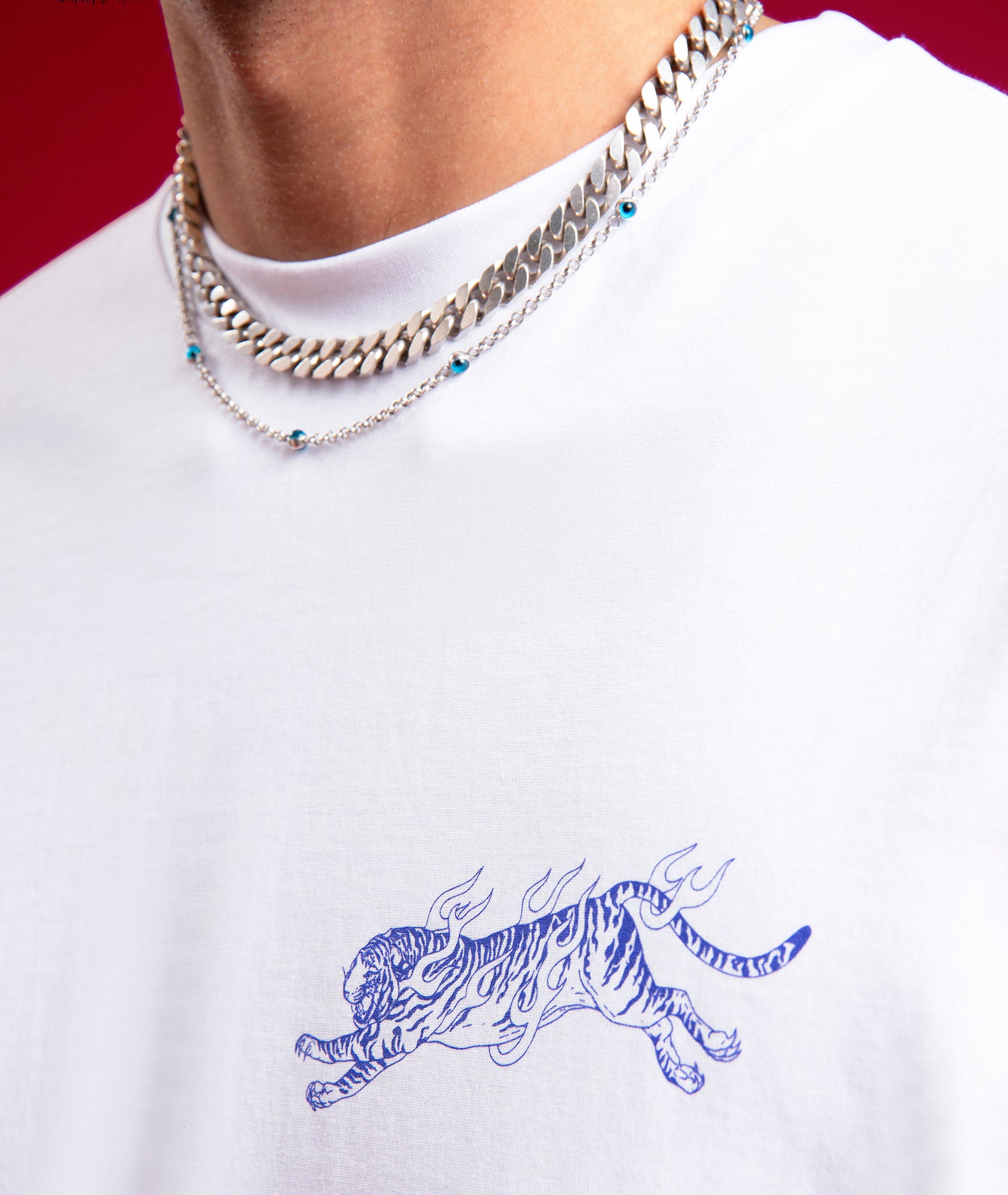 ANIMAUX SAUVAGES TIGER LONGSLEEVE - WHITE