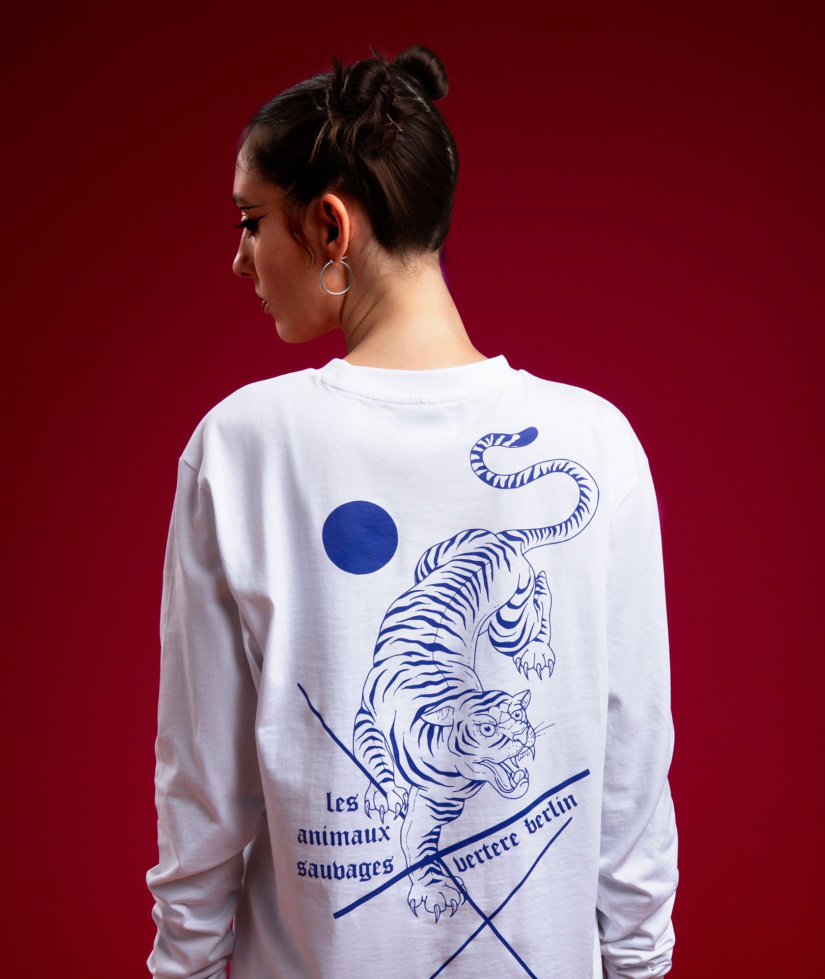 ANIMAUX SAUVAGES TIGER LONGSLEEVE - WHITE